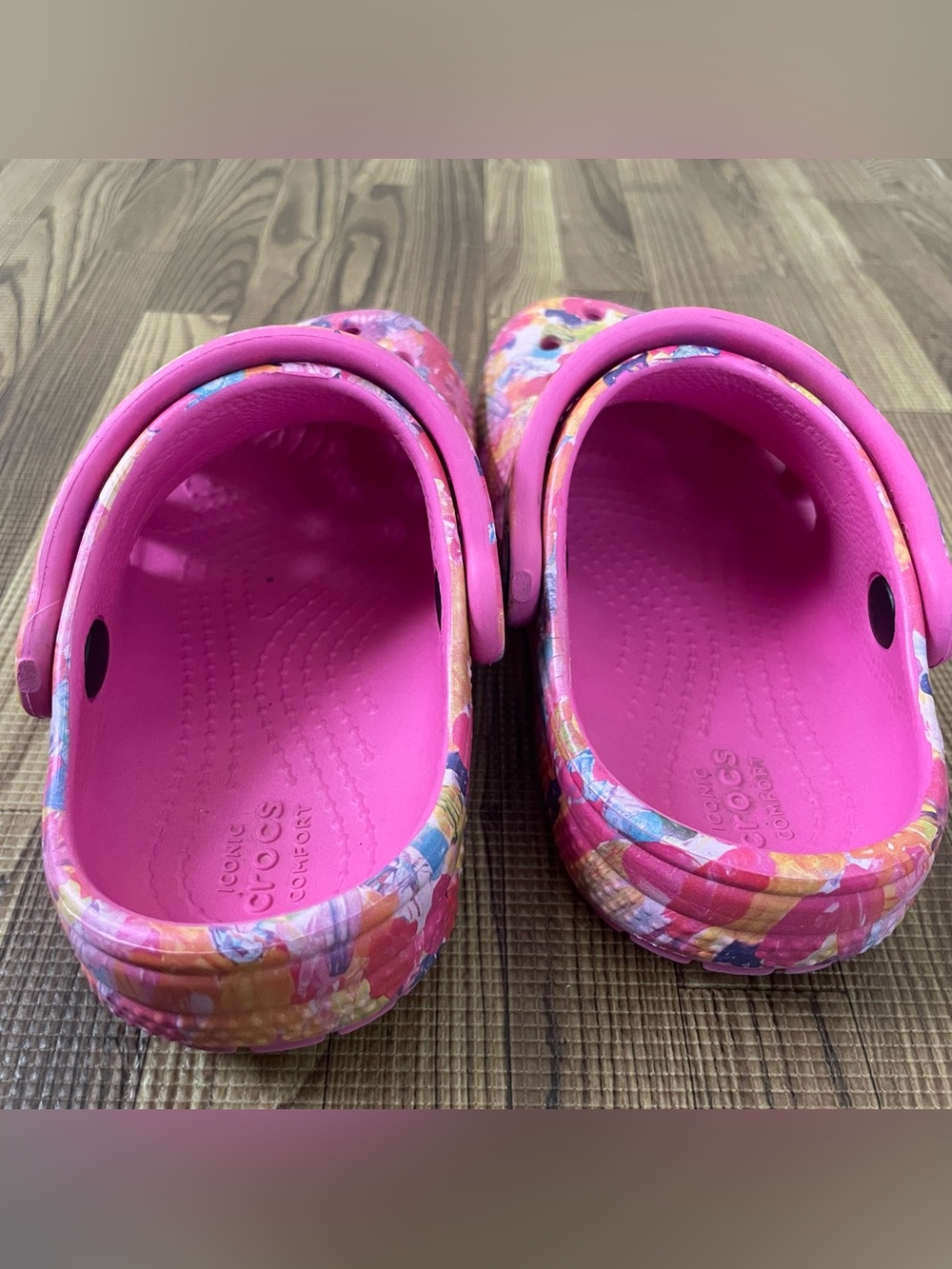 Crocs Kids' Pink Multi Color Classic Clog 8 - Picture 3 of 4